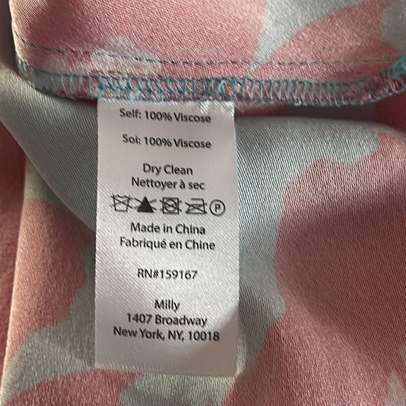 Milly Floral Print Top Sz XS (0-2) Bright Colorful Preppy Resortwear Vacation - Picture 6 of 7